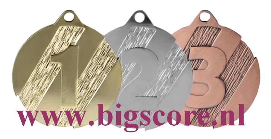 M761 Medaille 1-2-3 Goud-Zilver-Brons Compleet!!